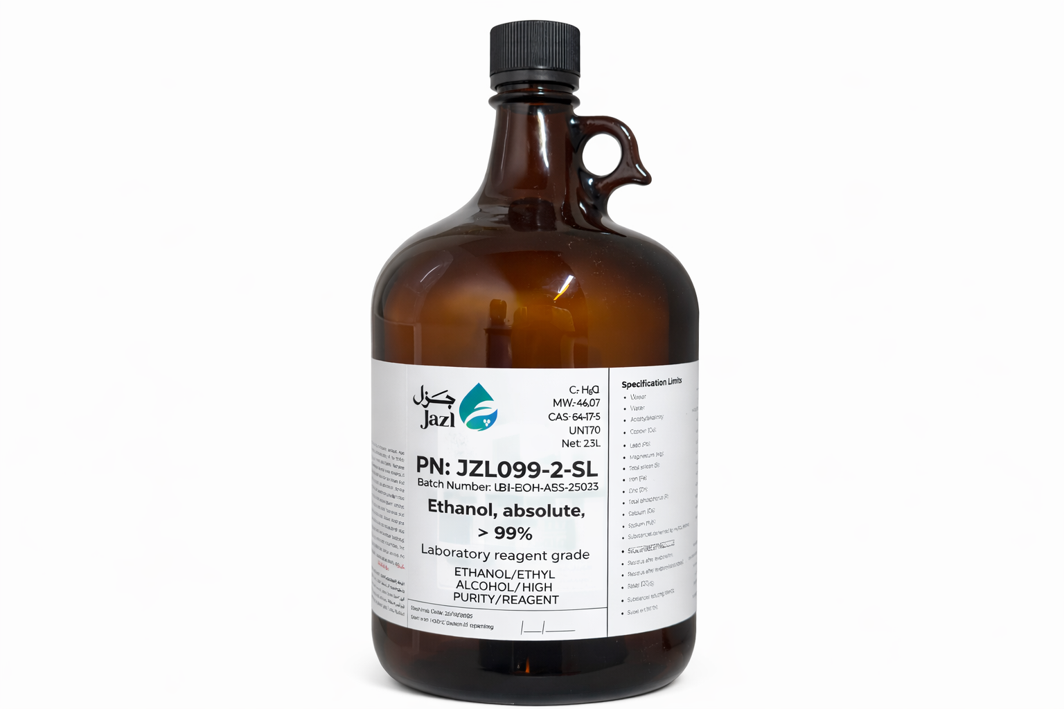 Ethanol 99.9% 2.5 L Lab and Cosmetics Use